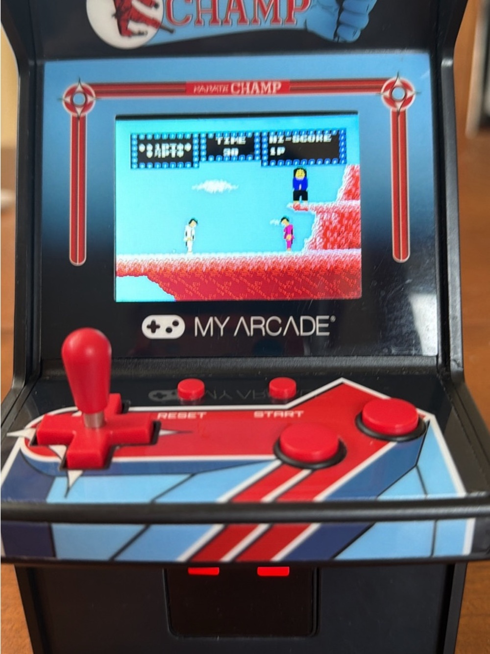Arcade Mini Karate Champ Cabinet in Red & Blue